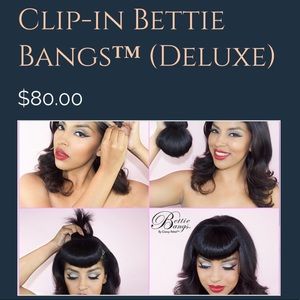 Clip-In Bettie Bangs Deluxe - Black, Pinup